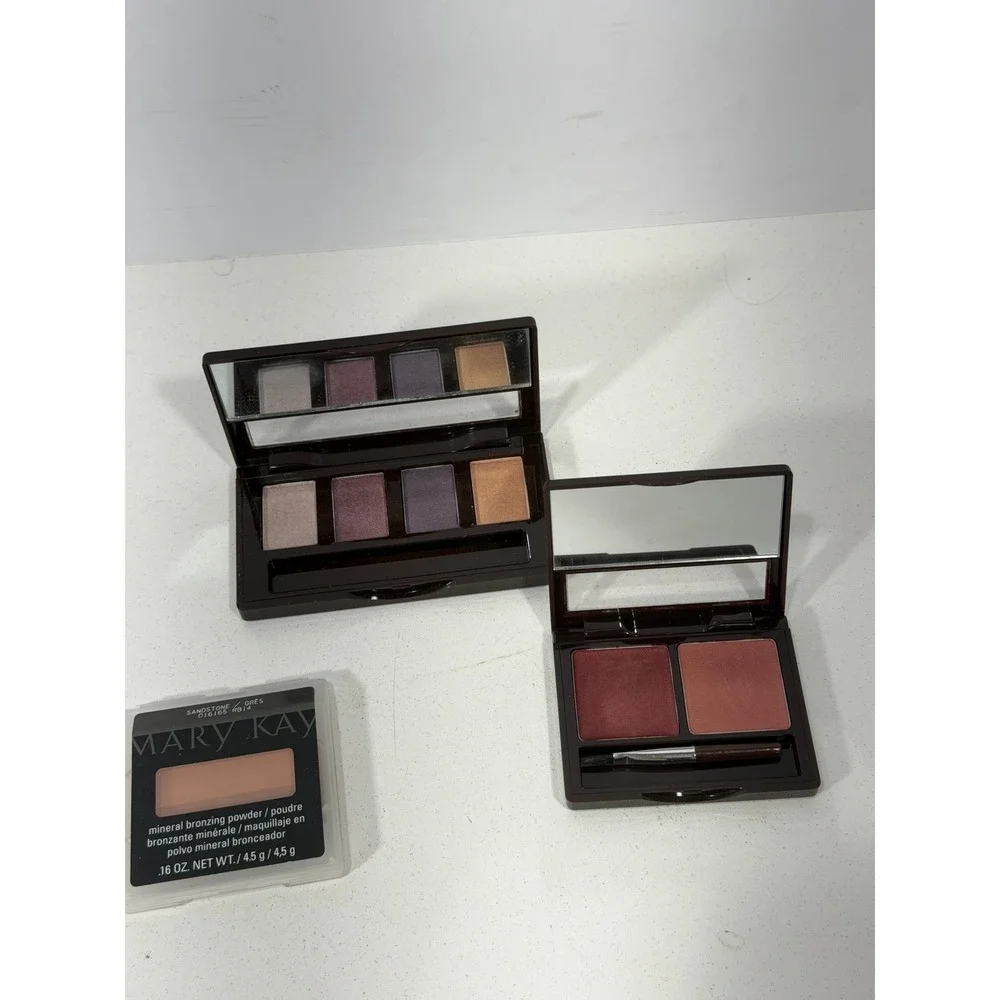 lot 3 Mary Kay Makeup Bundle Eye Color Quad Lip Color Duo Sandstone Bronzer